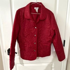 JG Hook Red Quilted Stitched Jacket Coat
